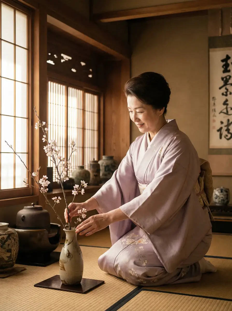 一位优雅的 佐山爱 - 作品合集与人气内容汇总 在和室中插花
